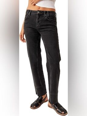 Free People We The Free Risk Taker High Rise Straight Jeans in Mantra
